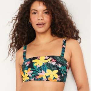 Printed Bandeau Bikini Top Swimsuit